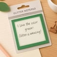 thumbnail image 1 of Glitter Transparent Sticky Notes - 50-Pack Repositionable Memo Pads for Planners, Books & Office, 1 of 2