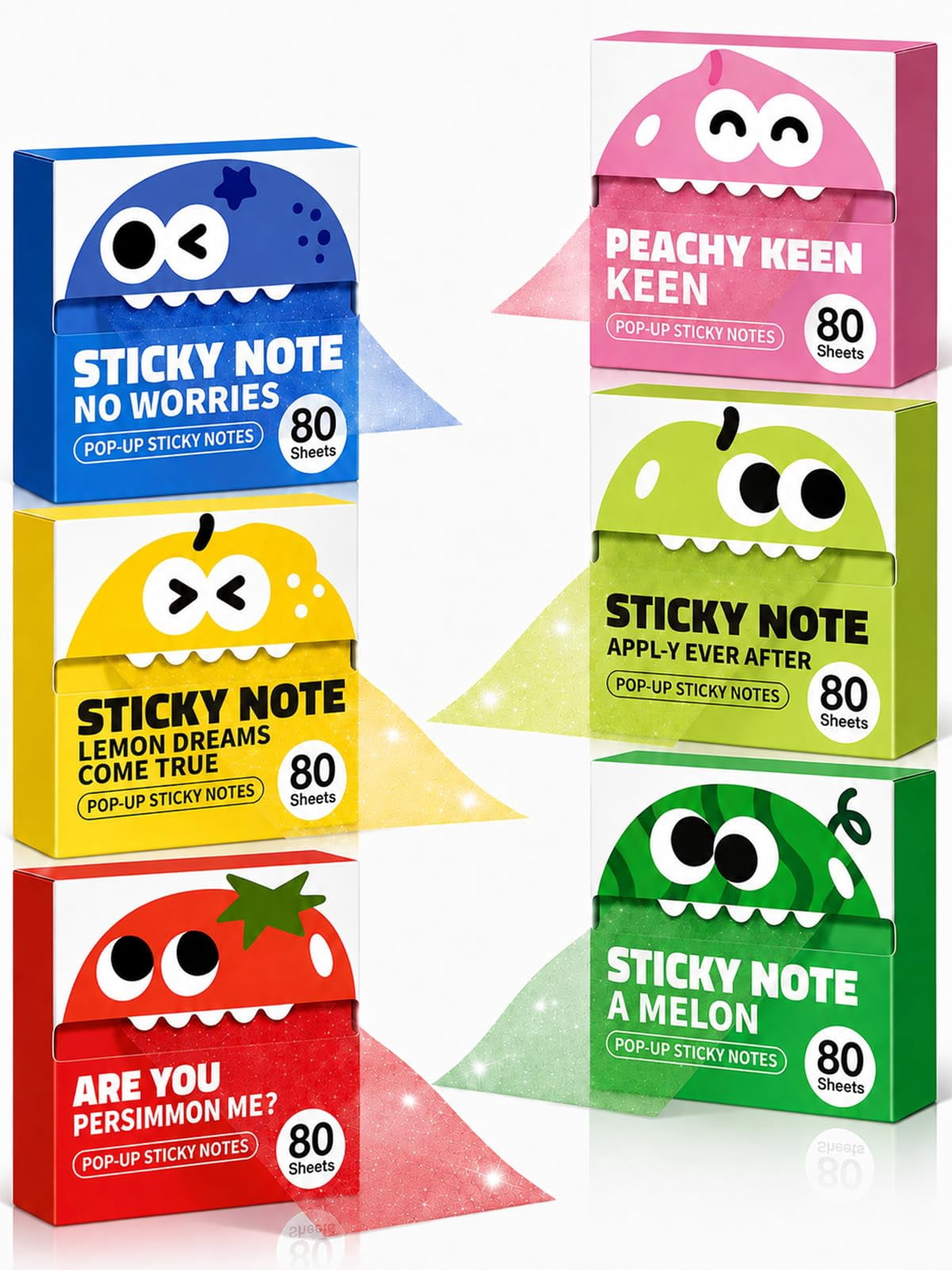 Translucent Sticky Note Paper Glitter Transparent Sticky Notes, Clear Translucent Memo Pads with Full ...