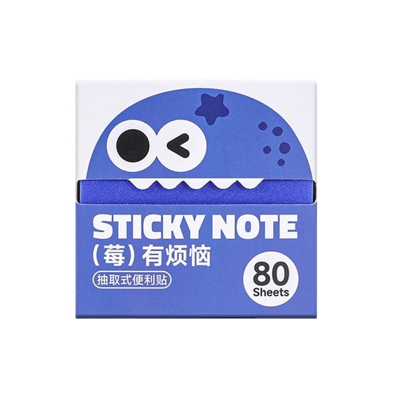 Glitter Transparent Sticky Notes,Pull Out Sticky Notes with Cute Fruit Dispensers,Clear Memo Pads for Book,Office,Bible