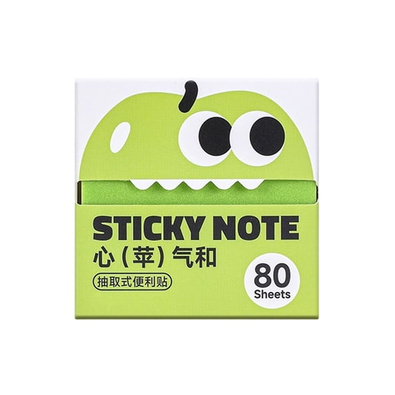 Glitter Transparent Sticky Notes,Pull Out Sticky Notes with Cute Fruit Dispensers,Clear Memo Pads for Book,Office,Bible