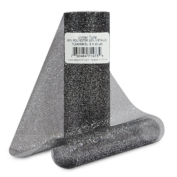 Glitter Tulle 6" Spool of 10 Yards