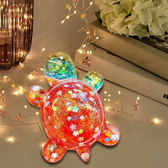 Glitter Turtle Ornament Under 5 ! Yrmaups Crystal Turtle for Jewelry Decor, Table Centerpiece for Home, Sparkle Ornament for Gift, Decorative Accent for Shelf Desk Display