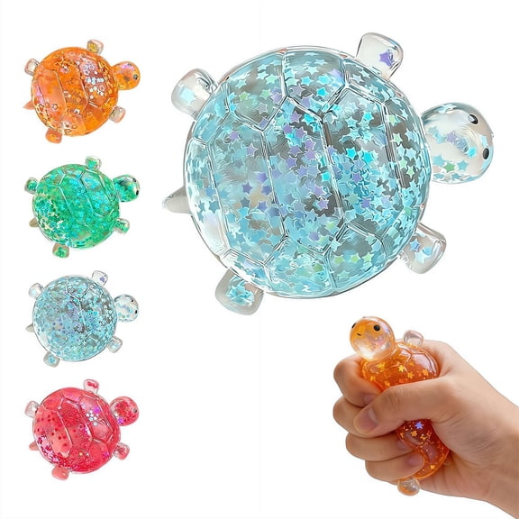 Glitter Turtle Squishies,Mini Turtle Squishies Fidget Toys,,Soft Slow Rise Relaxing Sensory Fidget Toys for Easter Basket