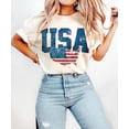 thumbnail image 1 of Glitter USA T-shirt, Sparkly American Flag, Retro Style, Trendy 4th of July, Independence Day, Patriotic Shirt, 1 of 5