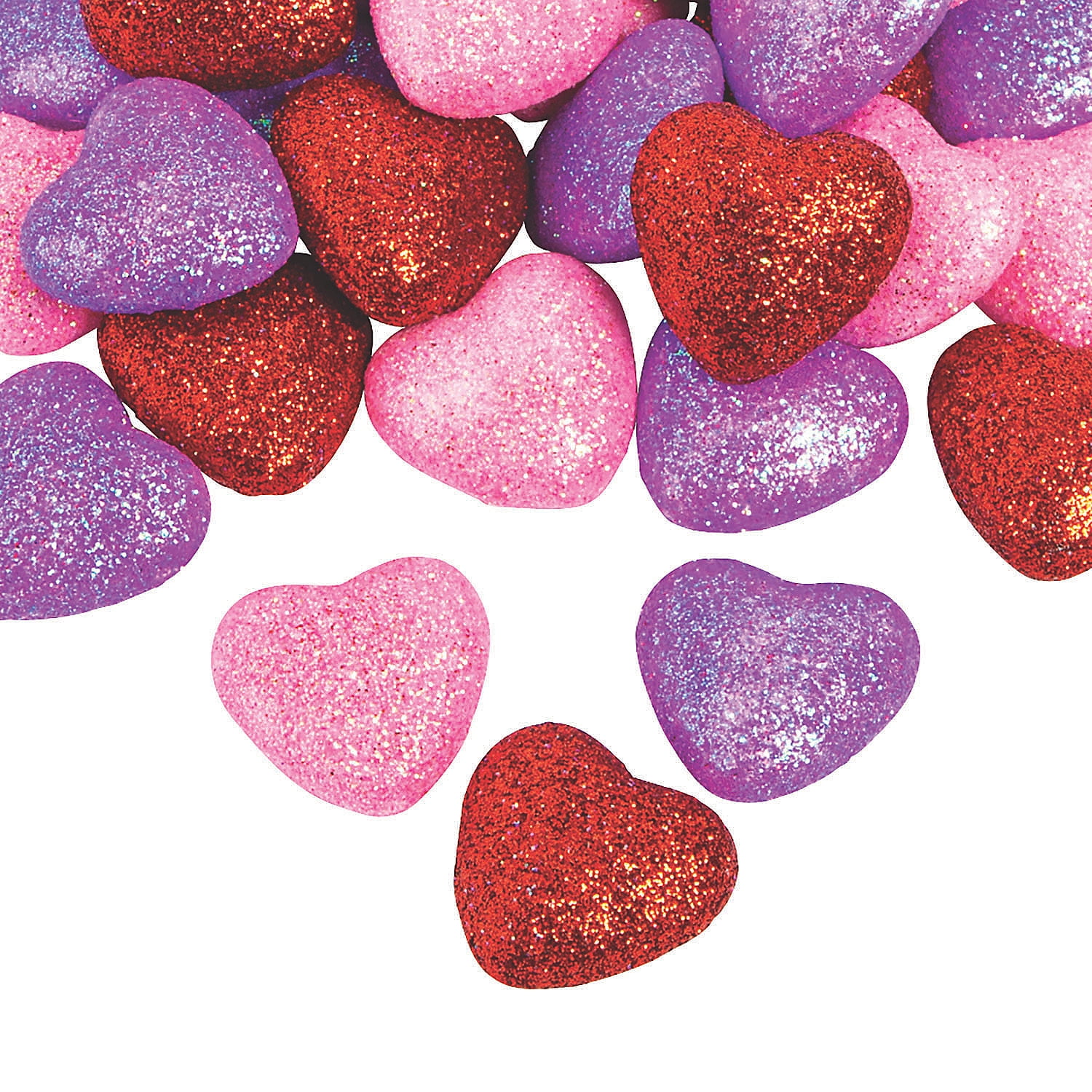 100 PC Bulk Valentine Foam Hearts