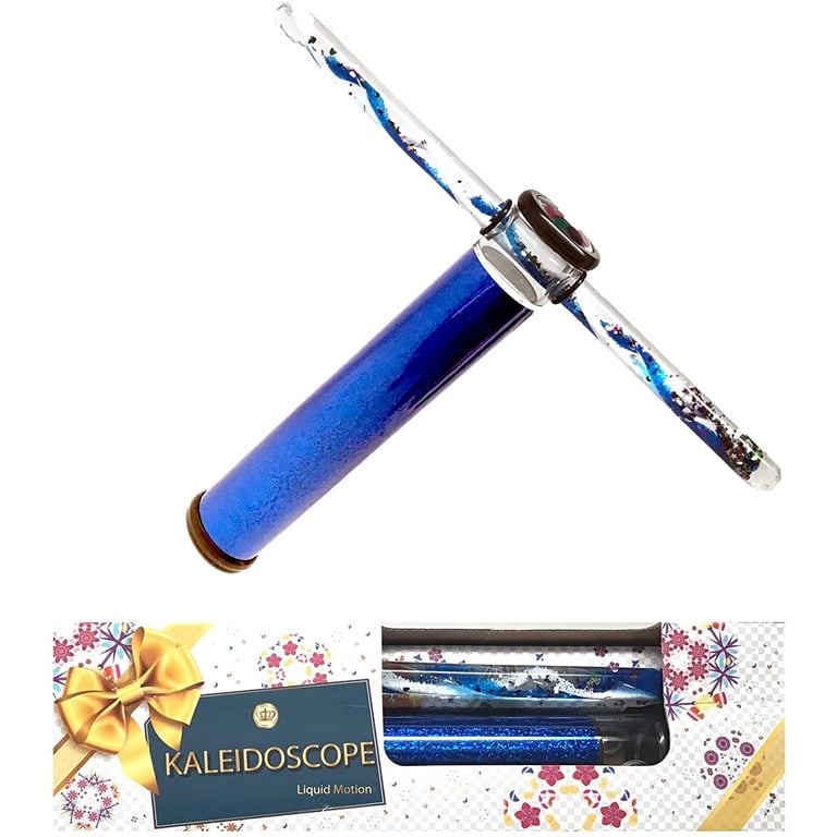 Glitter Wand Kaleidoscope. 9“ Liquid Motion Kaleidoscope. In a