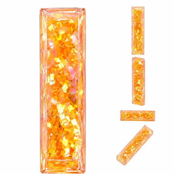Glitter Water Wiggler Fidget Toy, 4 Pack Slippery Water Snake Squishy Tubes, TPR Sensory Stress Relief Desk Toy for Kids Adults
