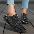 thumbnail image 1 of Glitter White Shoes for Men Women High Top Sequin Sparkly Sneakers (Black 41), 1 of 8