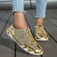 thumbnail image 1 of Glitter White Shoes for Men Women High Top Sequin Sparkly Sneakers (Gold 38), 1 of 8