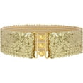 thumbnail image 1 of Glitter Wide Stretchy Waist Belts Sequins Decor Elastic Belts for Dresses, 1 of 8
