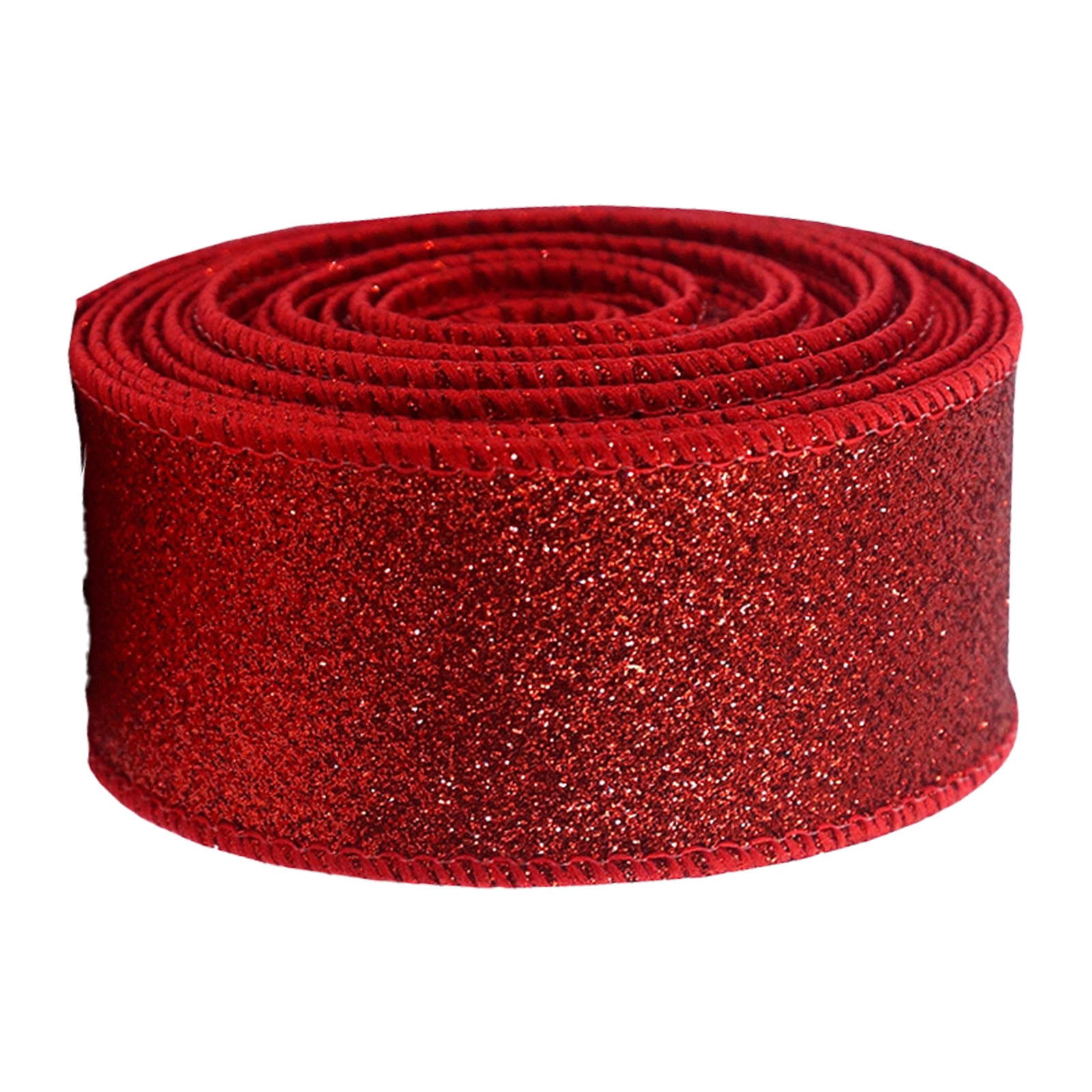 Glitter Wired Ribbon, 2.5 Inch x 10 Yards Sparkle Christmas Ribbon ...