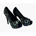 thumbnail image 1 of Glitter Women's Platform Black Heels, 1 of 4