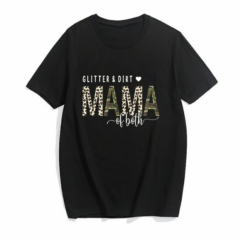 Glitter and Dirt Mama of Both Sweatshirt Women Casual Mom