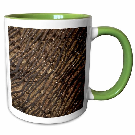 Glitter on Brown Velvet Burnout Fabric Print 15oz Two-Tone Green Mug mug-17991-12
