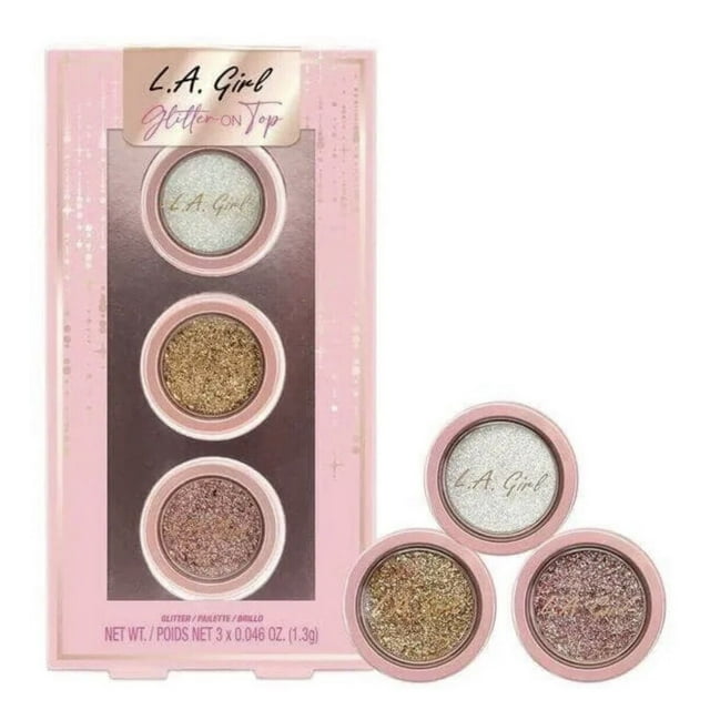 Glitter on Top 3 pc Glitter Topper Eyeshadow Set by LA Girl Embrace