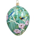 thumbnail image 1 of Glitterazzi Chinoserie Jeweled Egg Polish Glass Christmas Tree Ornament Birds, 1 of 2