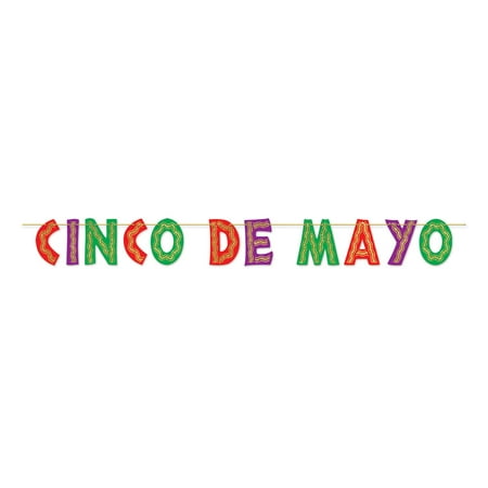 Glittered Cinco De Mayo Streamer Party Accessory (1 count) (1/Pkg)
