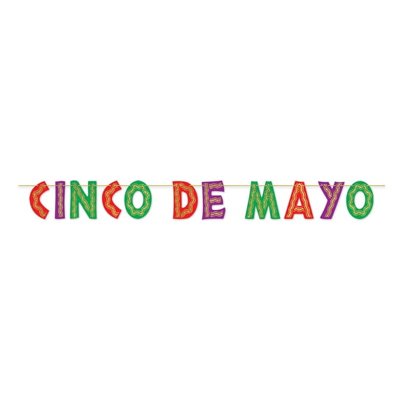 Glittered Cinco De Mayo Streamer Party Accessory (1 count) (1/Pkg)