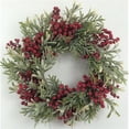 thumbnail image 1 of Glittered Greens & Glitter Red Berries Wreath, 1 of 1