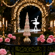 Glittered Resin Ballerina Shoe Tree, Pink Ballet Christmas Tree Ornament, Elegant Home Decoration, Perfect Gift and Present for the Holidays