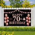 thumbnail image 1 of Glittering Banner Elegant Party Decoration Festive Fireworks 70th Birthday Celebration for Milestone Anniversary Senior Celebration Indoor Decor, 1 of 8