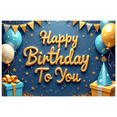 thumbnail image 1 of Glittering Banner Happy Birthday Balloon Decorative Stars for Kids Party Celebration Photo Shoot, 1 of 8