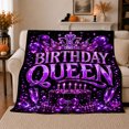 thumbnail image 1 of Glittering Crown Birthday Celebration, Cozy Friendship Quote Scene, Warm Flannel Blanket for Living Room and Reading Nook, Art Lovers Friendship Gift, Artistic Home Decor, 1 of 9