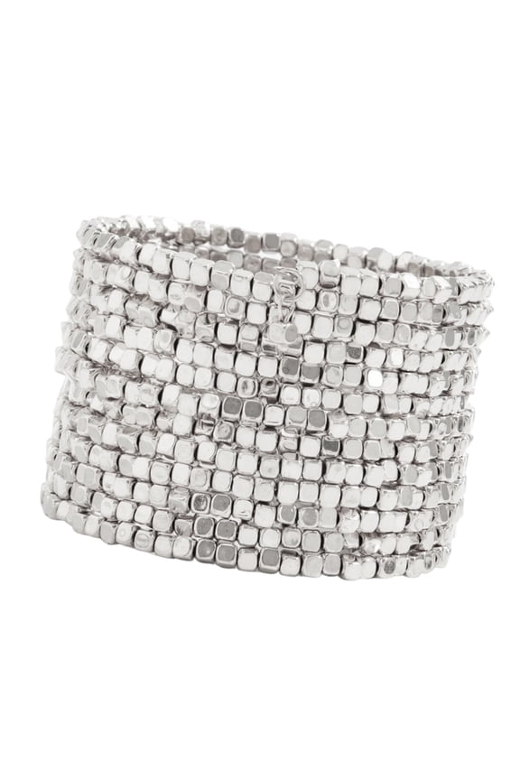 Glittering Cubic Geometry Hand Chain Trendy Minimalist Accessory For Women Men