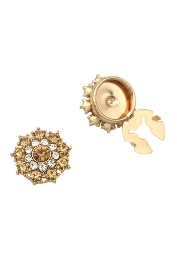 Glittering Faceted Glass Cufflinks Secure Fastening Mechanism Ideal For Gala Attire