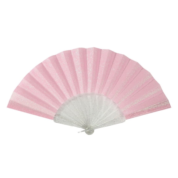 Glittering Hand Fan With Clear Sparkling Ribs Plastic Decorative Craft Folding Fan For Parties Home Decors Gift