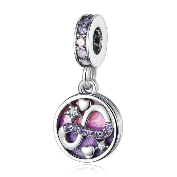 Glittering Infinity Hearts & Stars S925 Dangle Charm for Women Moment Bracelet Necklace Pendant