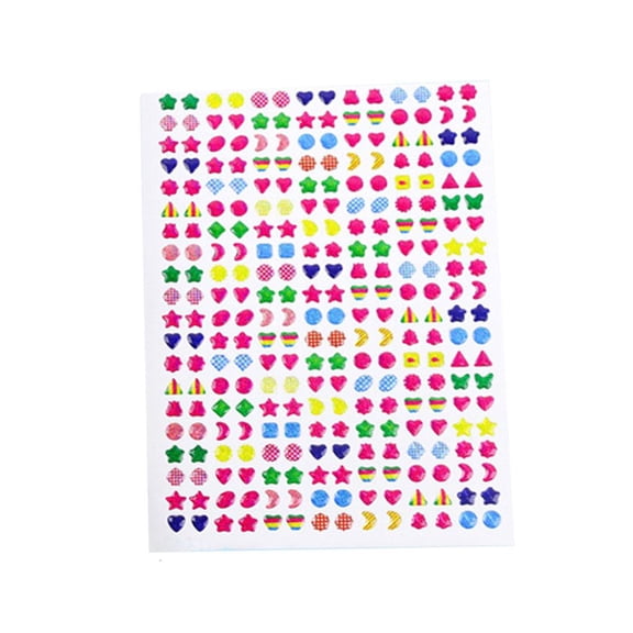 Jesscasday Glittering Kids Sticker Ear & Nail Sticker Easy Peel Off Scrapbook Stickers 3D Cutting Mug Stickers Children Party Gift