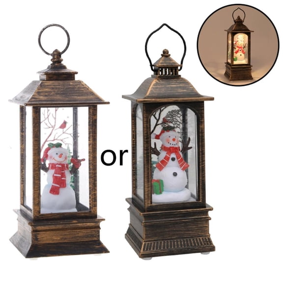 hejhncii Glittering Lantern Santa-Claus/Xmas Tree/Snowman/Angel Lamp Holiday Ornament