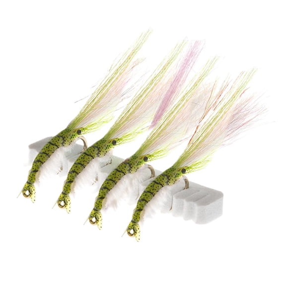 Glittering Night Glow Ice Silk Shrimp Bait - Bionic Design UV Luminous Coating Built-In Lead Wire 3X Carbon Hook for Predator Fish