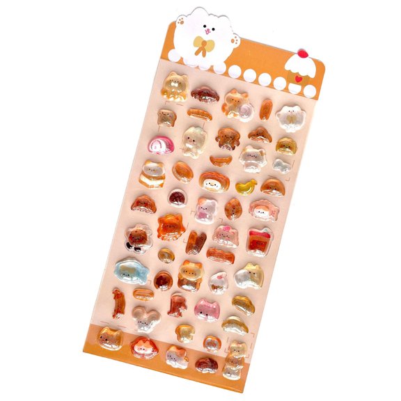 Glittering Reusable Stickers for Kids with Texture & Safe Adhesive, Multiple Theme Patterns