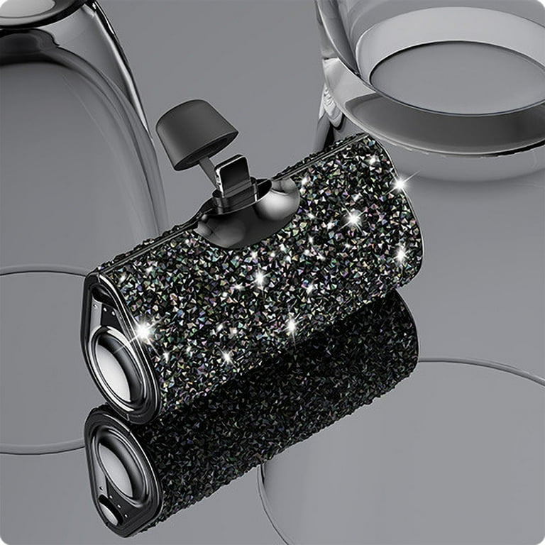Glittering Rhinestone Portable Charger 5000mAh Mini Lipstick-Sized