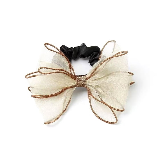 Glittering Rhinestones Hair Accessory Flexible Stretchy Bows Design Hair Ties Scrunchies For Teens Adults Multiple Styles