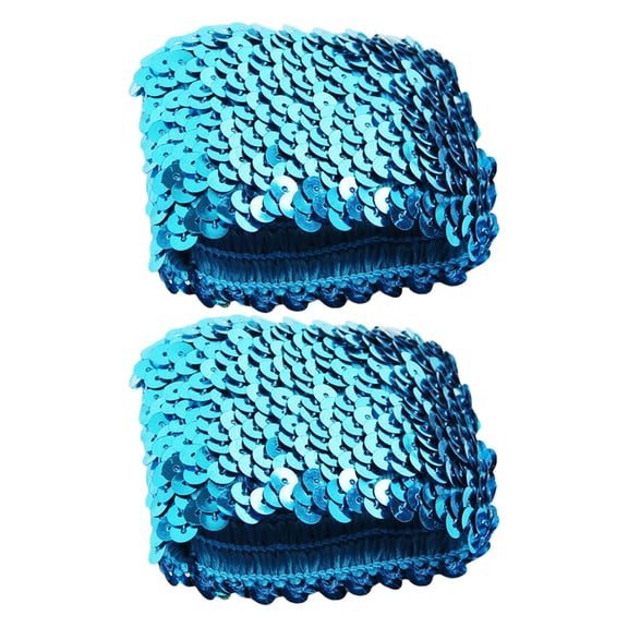 Glittering Sequined Cuffs Party Dressingup Arm Sleeves Elastic Wrist Cuffs Decorative Cuff Sleeves for Women and Girl