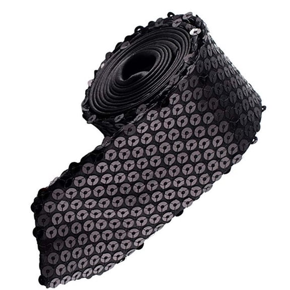 Glittering Sequined Necktie for Women Men Shimmering Neck Tie Night Club Party Necklace Tie Costume Neckwear for Stage