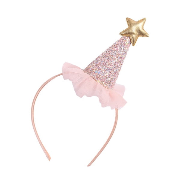 Glittering Small Hat Headbands for Children Birthday Party Hat With Sequined For Theater Production Photography Props