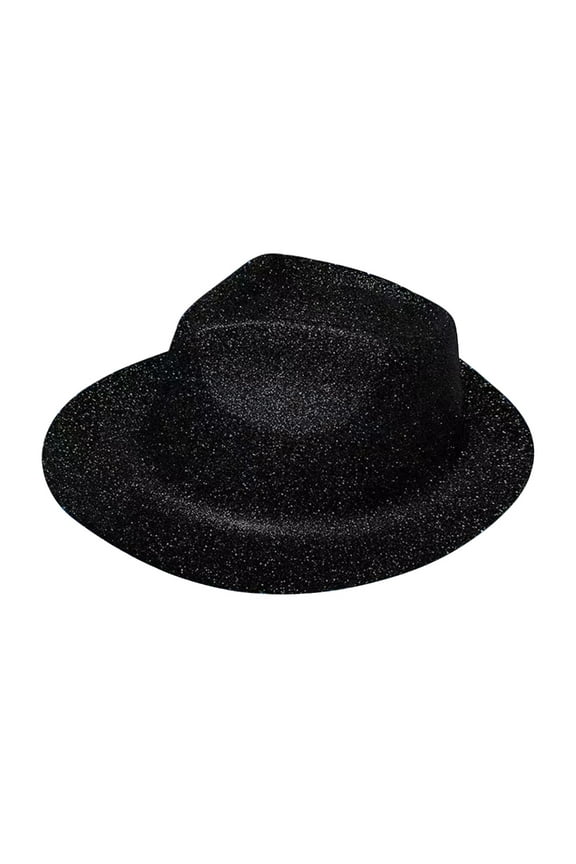 Novelty Glittering Fedora Hat Unisex Adult Sparkling Cowboy Trilby Cap