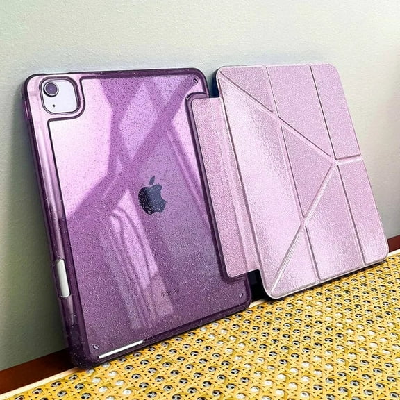 Glittering Sparkly Case for Ipad Air 5Th 4Th 10.9 Air 11 M2 M3 Ipad 10Th Gen 10.9 11Th 11" Pro 11 Multi-Angles Stand Smart Cover