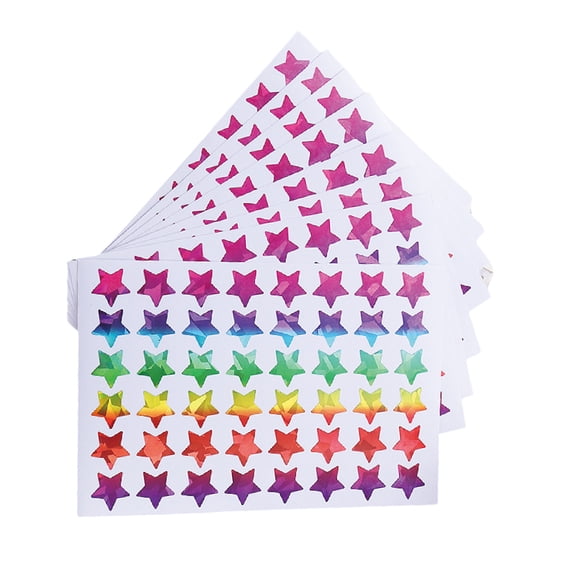Glittering Star Sticker 960/1080/1380Pcs Heart/Star Seal Sticker for Journal Notebook Packaging Children Reward Sticker