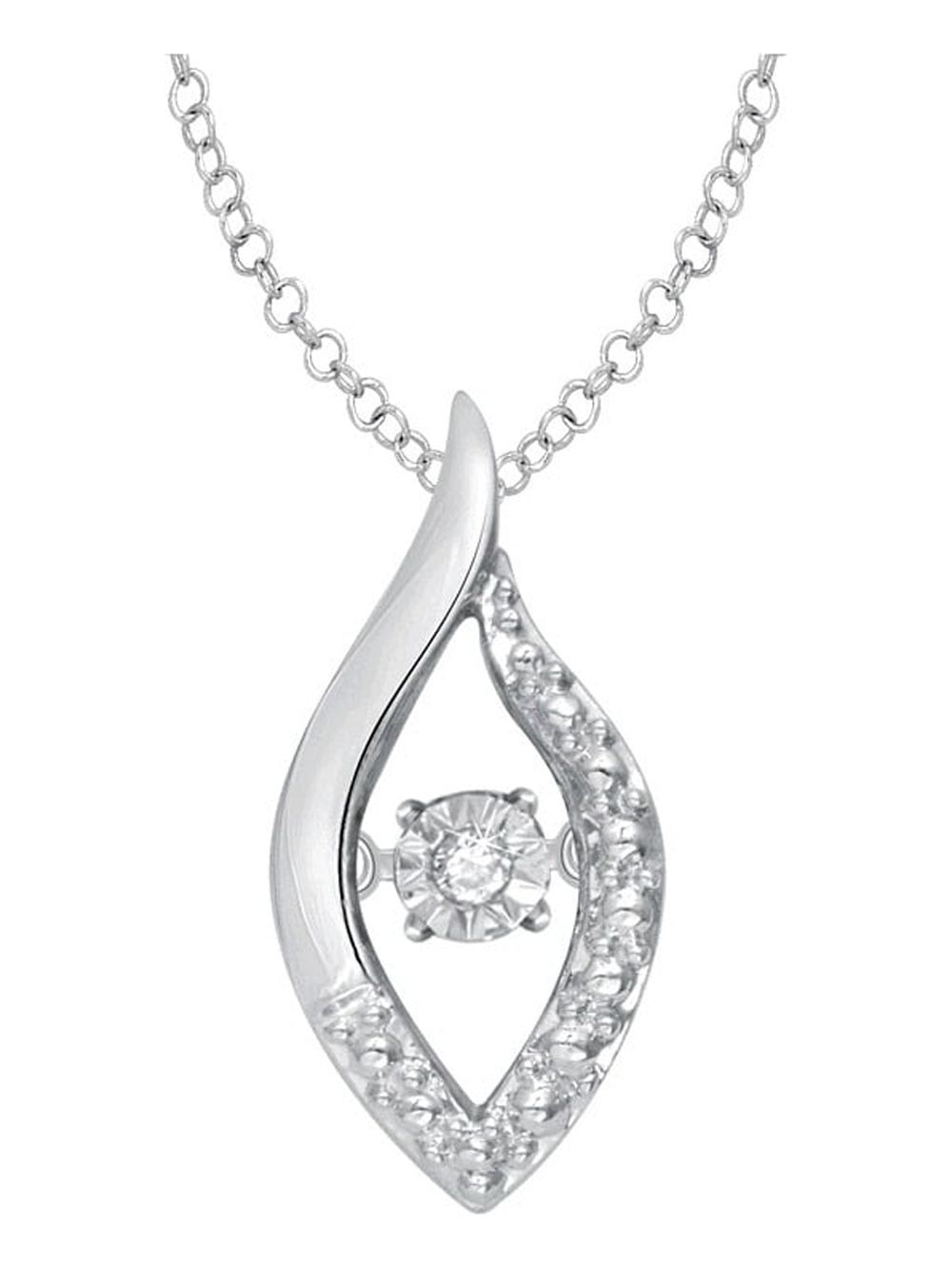 Sterling Silver Dancing Diamond Pendant | Ben Moss Jewellers