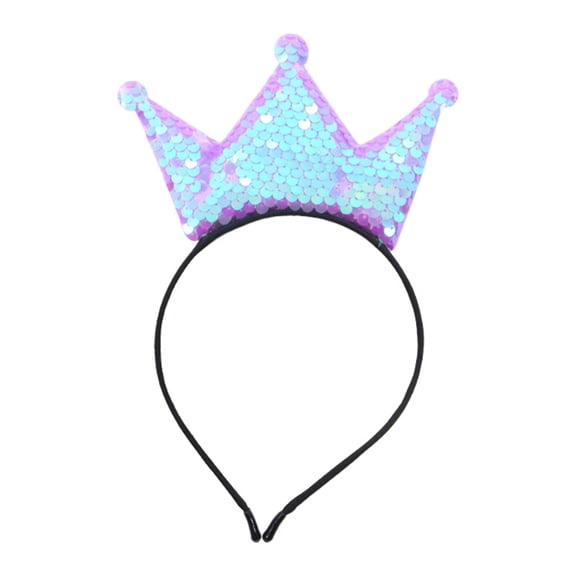 Glittering Tiaras Crowns Headbands With Sequins For Kids Birthday Party Gathering Dressingup Props Hairhoop