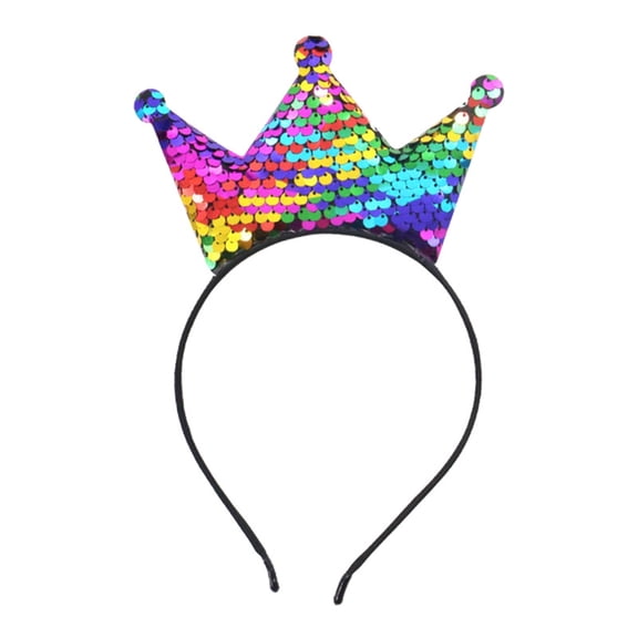 Glittering Tiaras Crowns Headbands With Sequins For Kids Birthday Party Gathering Dressingup Props Hairhoop