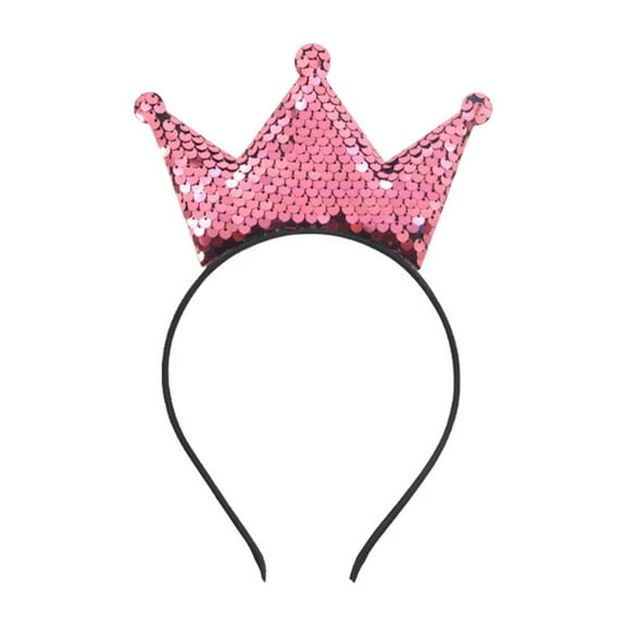 Glittering Tiaras Crowns Headbands With Sequins For Kids Birthday Party Gathering Dressingup Props Hairhoop