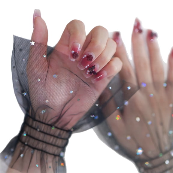 Glitters Star Hand Sleeves False Sleeves For Professional Nails Art Display Studio Use Fashion Decorative Accessory