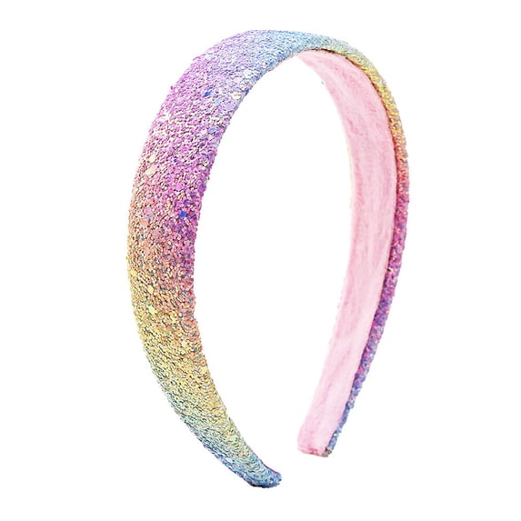 Glittery 25cm Wide Hairband for High Hairline Colorful Elegant Barrettes for All-Day Comfort and Style