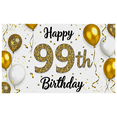 thumbnail image 1 of Glittery 99th Birthday Banner with Balloons and Stars Backdrop Party Supplies Photography Props Birthday Decoration Background Decor, 1 of 7